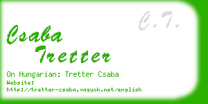 csaba tretter business card